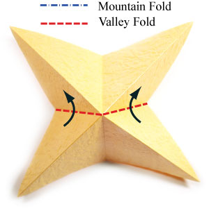 10th picture of four-pointed origami star