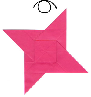 1st picture of counterclockwisely rotating origami ninja star