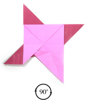 6th picture of counterclockwisely rotating origami ninja star