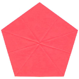 five pointed origami star planet: new back side of paper