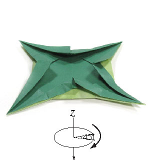 22th picture of four pointed origami star planet