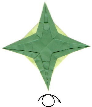 24th picture of four pointed origami star planet
