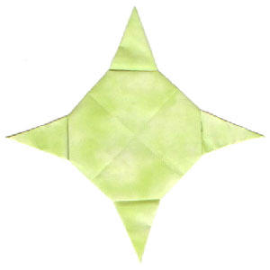 25th picture of four pointed origami star planet