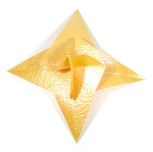 30th picture of four-pointed seashell origami star