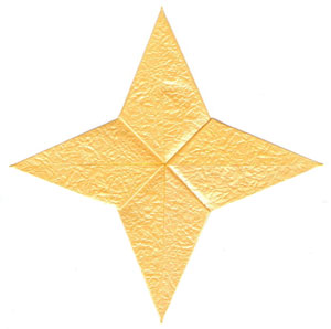36th picture of four-pointed seashell origami star