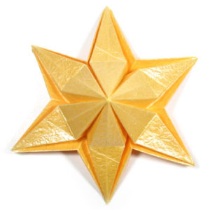 22th picture of embossed six-pointed origami star