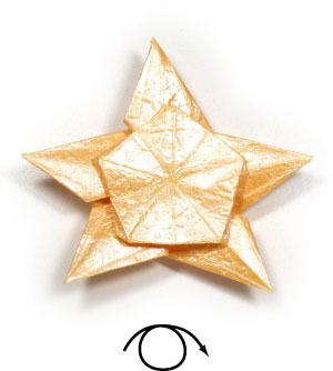 30th picture of five-pointed spiral origami paper star
