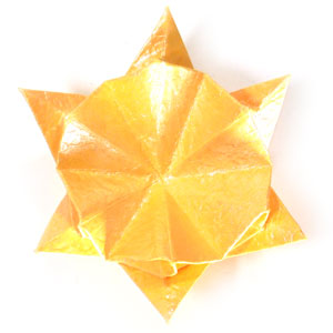 26th picture of six-pointed spiral origami star