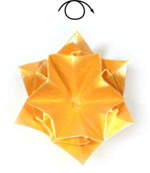 27th picture of six-pointed spiral origami star