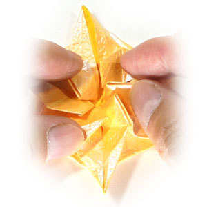 30th picture of six-pointed spiral origami star