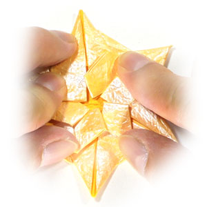 31th picture of six-pointed spiral origami star