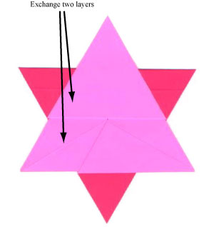 10th picture of traditional six-pointed origami paper star