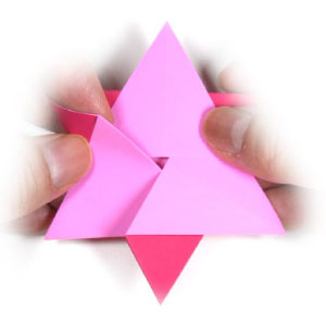 14th picture of traditional six-pointed origami paper star