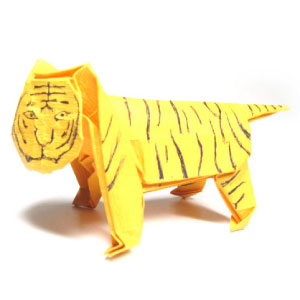 3D origami tiger