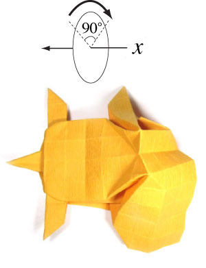 51th picture of standing origami tiger