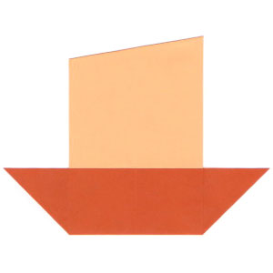 traditional origami steamboat with single smokestack