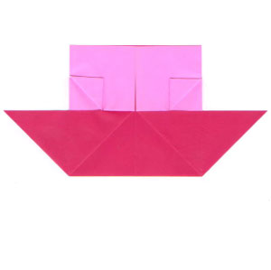 11th picture of traditional origami steamboat with single smokestack