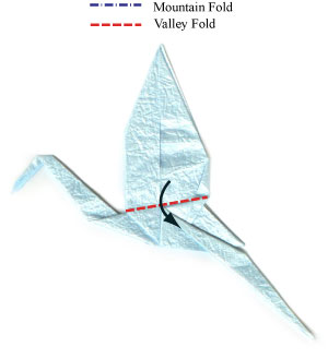 How to make a flying origami crane: page 11