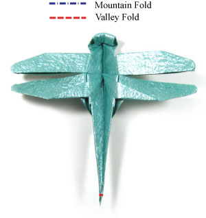 How to make a traditional origami dragonfly: page 14